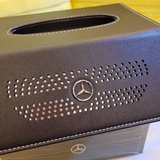 賓士原廠Mercedes Benz 皮革車頭設計磁吸式面紙盒