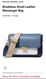 Michael Kors 藍白拼色 郵差包
