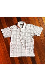 MLT41 white printed polo shirt