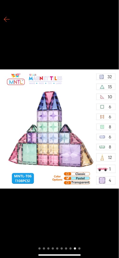 magnetic tiles pastel