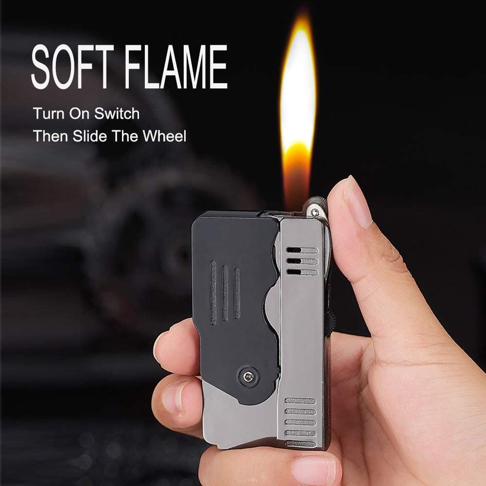 Morisk Torch Lighter Switchable Soft / Jet Flame - Butane Pipe Lighter ...