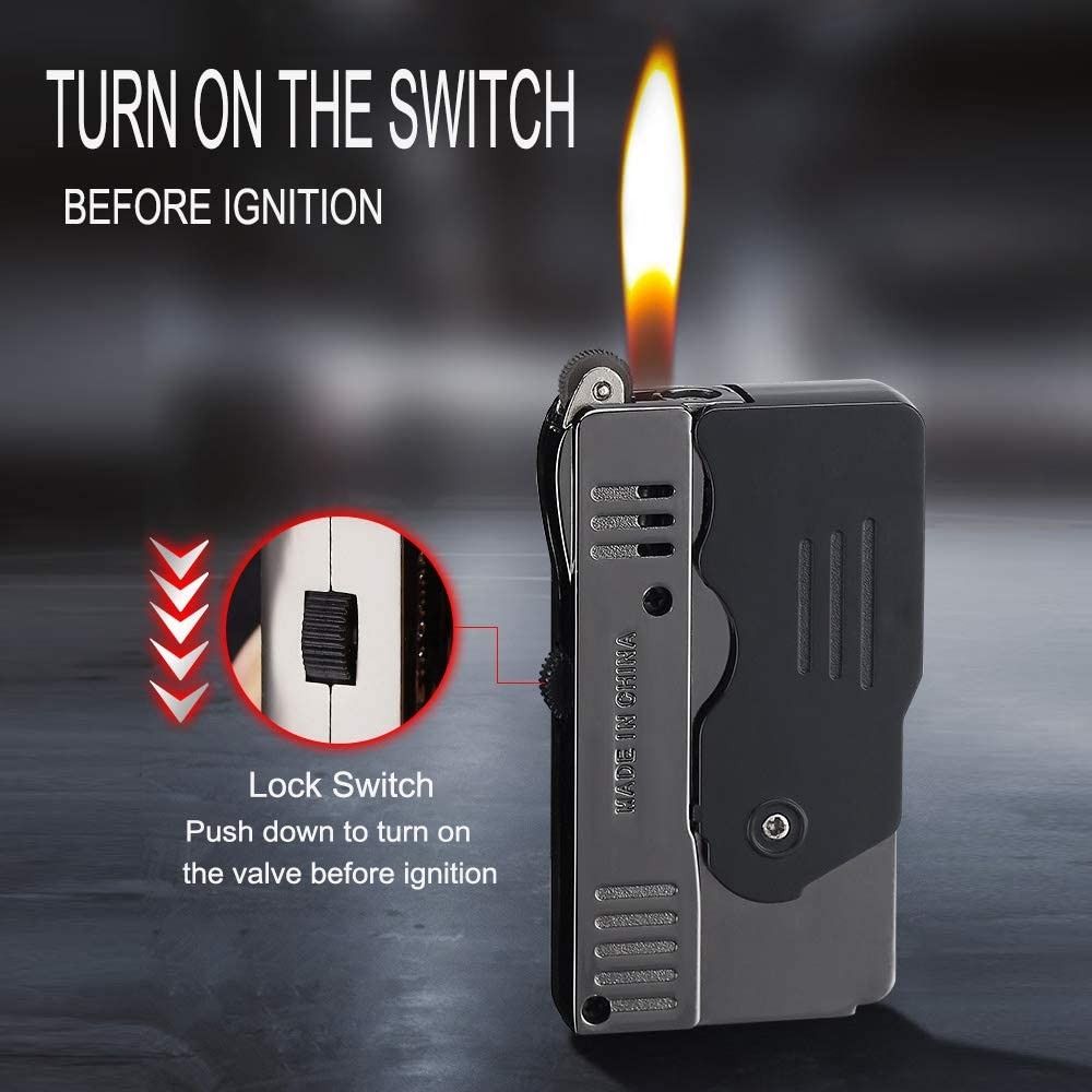 Morisk Torch Lighter Switchable Soft / Jet Flame - Butane Pipe Lighter ...