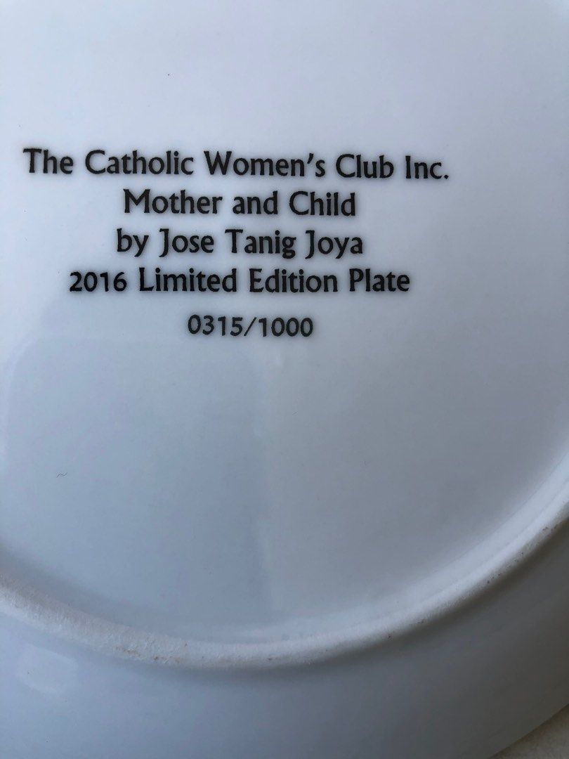 Mother and Child by Jose Joya 2016 Limited Edition Art Plate, Hobbies