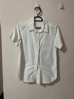 Muji white short sleeves shirt