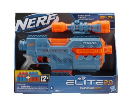NERF Elite 2.0 Phoenix CS 6 Motorized Blaster 12 Darts 6 Dart