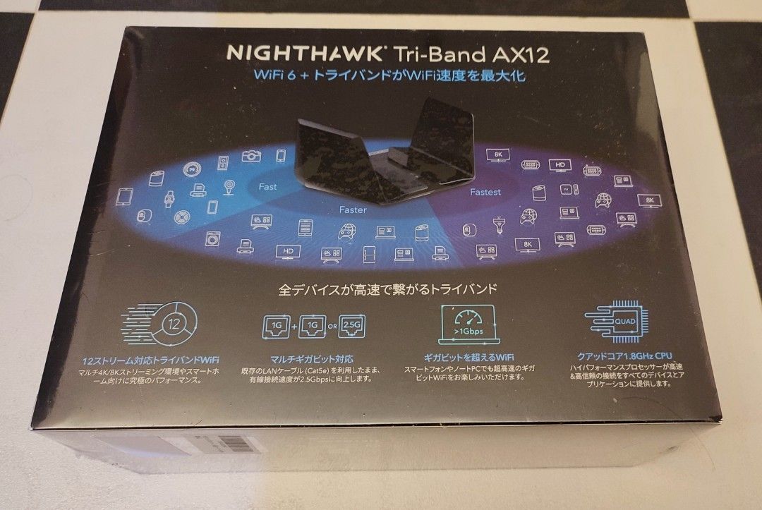 Netgear RAX200 AX12 Nighthawk Router AX11000 WiFi 6 TriBand, 電腦＆科技, 電腦