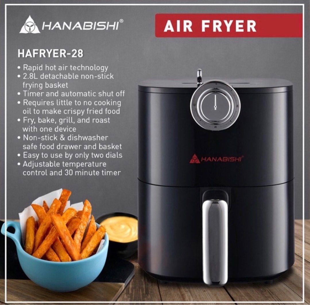 New Hanabishi Air Fryer 2.8L, TV & Home Appliances, Kitchen Appliances