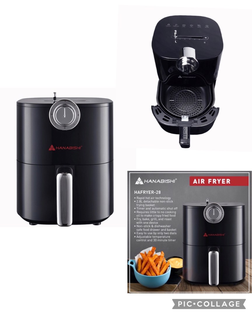 New Hanabishi Air Fryer 2.8L, TV & Home Appliances, Kitchen Appliances