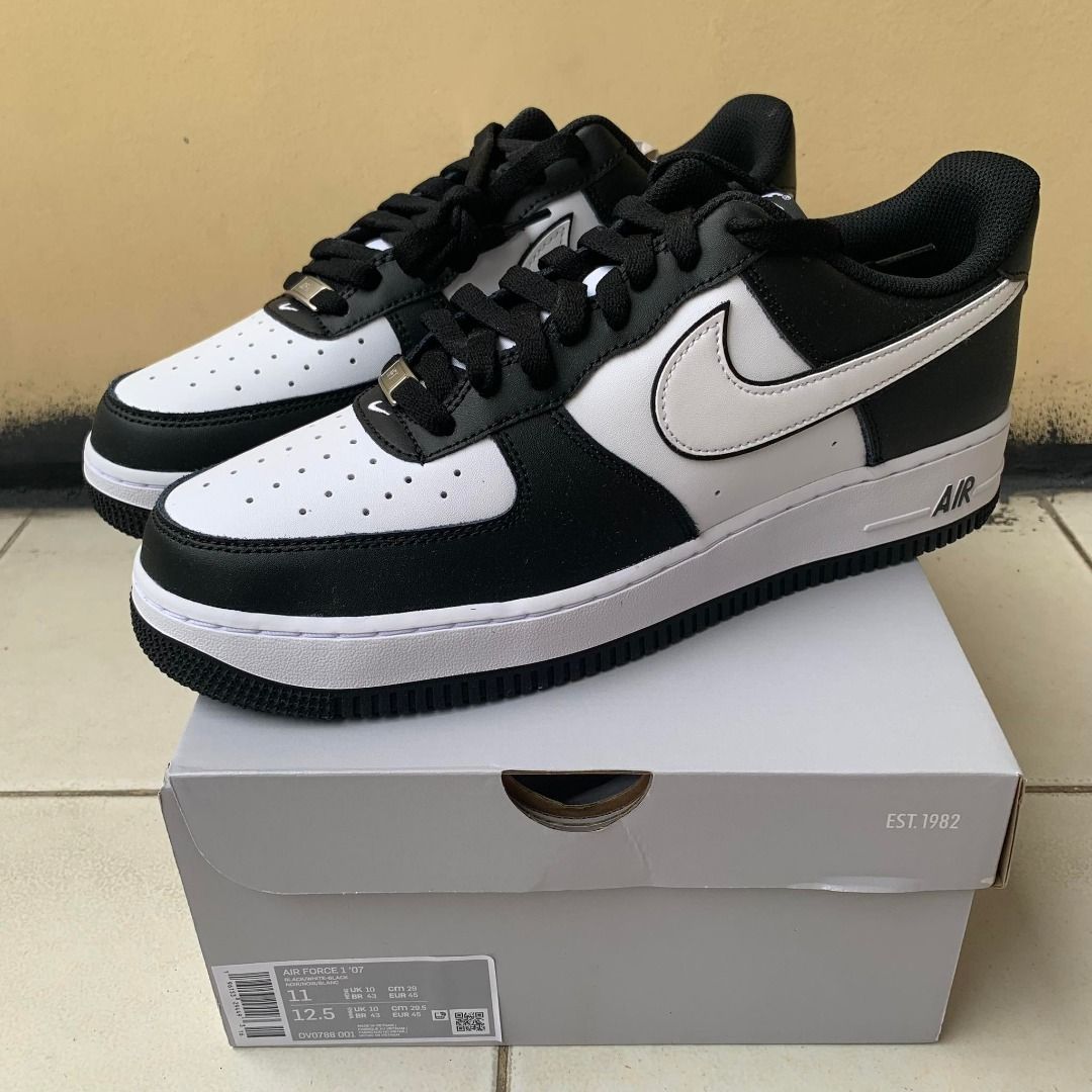 Nike Air Force 1 '07 Shoes Black White Panda DV0788-001 Men's