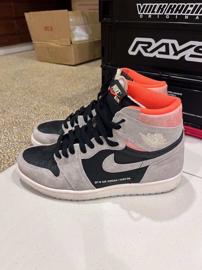 Nike air Jordan AJ 1 retro hyper crimson grey high OG Men s