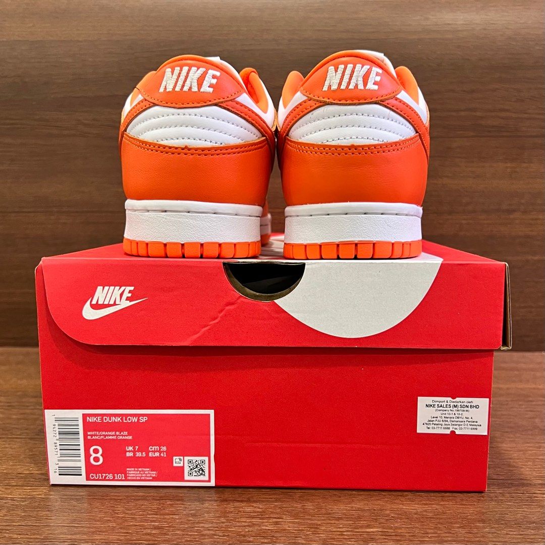 Nike Dunk Low Syracuse (Orange), Men's Fashion, Footwear, Sneakers ...