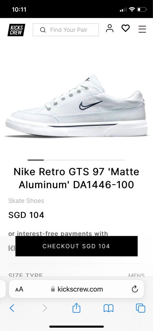 nike retro gts 97 white