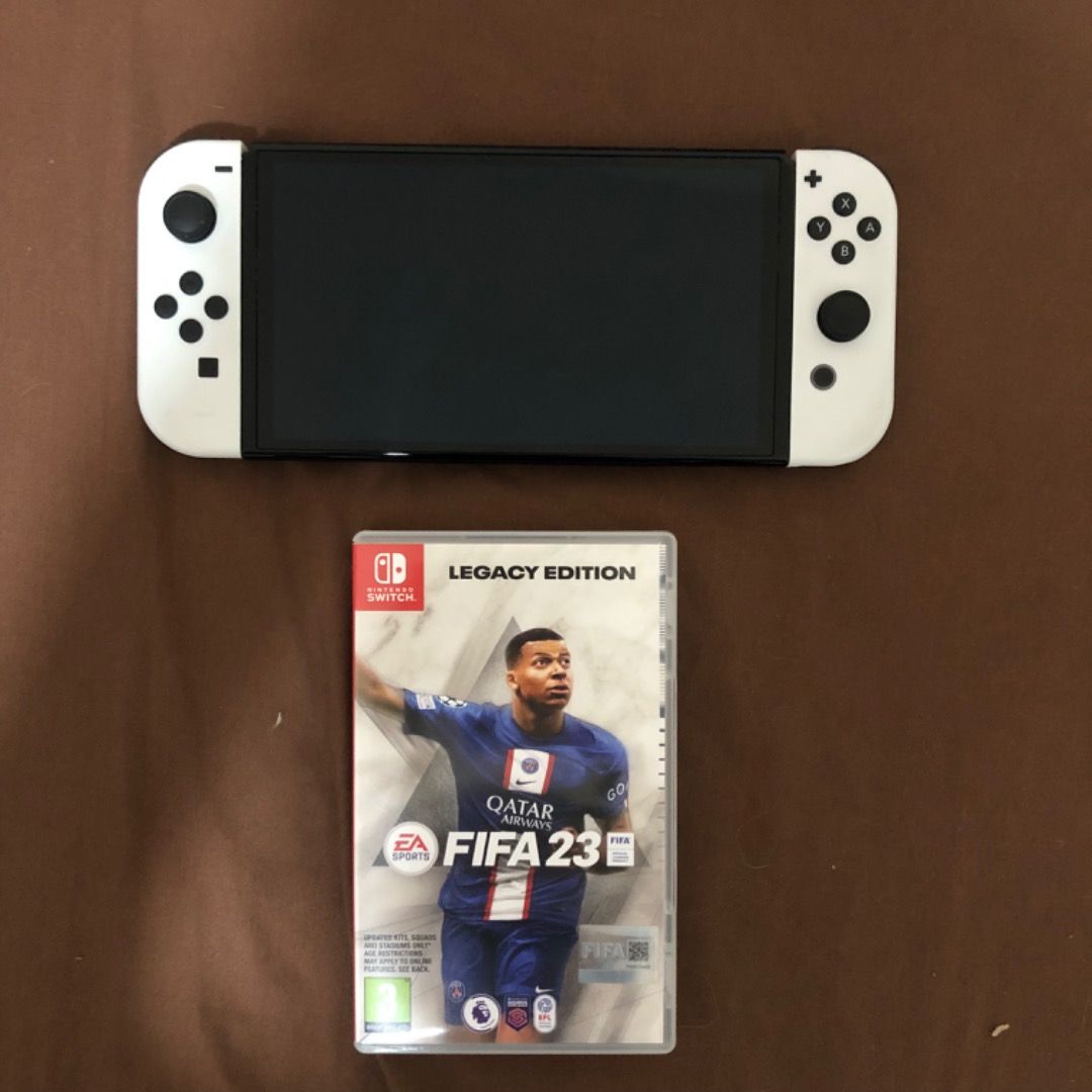 Nintendo Switch Oled with Fifa 23, Video Gaming, Video Game Consoles