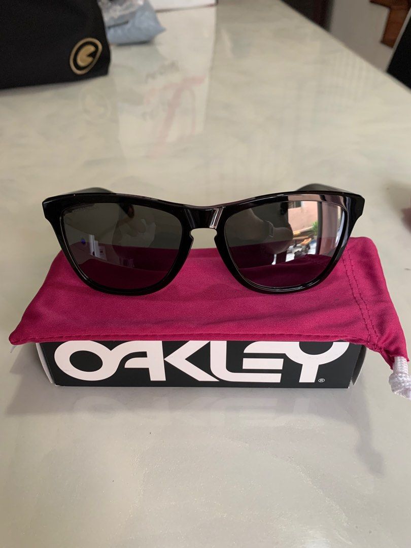 Oakley Frogskin Prizm Polished Black, Men's Fashion, Watches & Accessories,  Sunglasses & Eyewear on Carousell