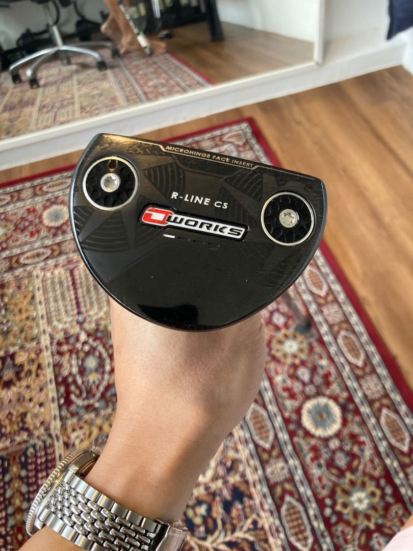 Putter Odyssey Oworks 7 Maillet Rouge 34 Pouces - Occasion, Droitier, Avec Grip Super Stroke