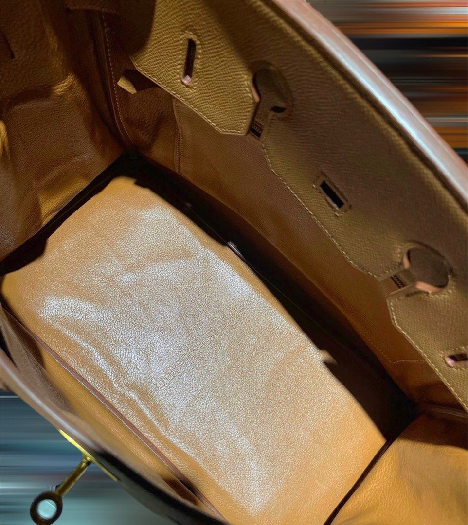 Onhand Authentic Hermes Birkin 35 B35 Gold Epsom Hand Bag with Entrupy