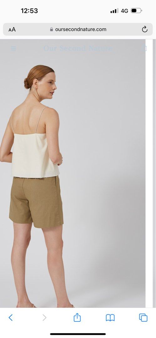 Linen Raw Hem Cami Top - Our Second Nature