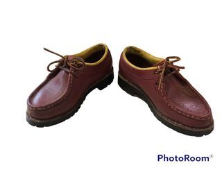 Paraboot style leather boots vibram sole