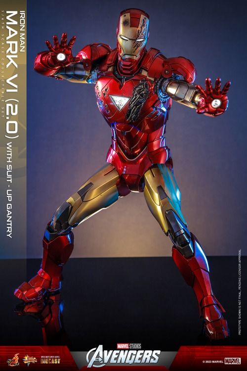 Po] Hot Toys Mms688D53 The Avengers Iron Man Mark Vi (2.0) With Suit-Up  Gantry, Hobbies & Toys, Toys & Games On Carousell