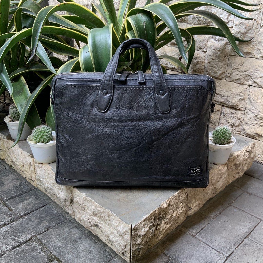 Porter leather briefcase on sale