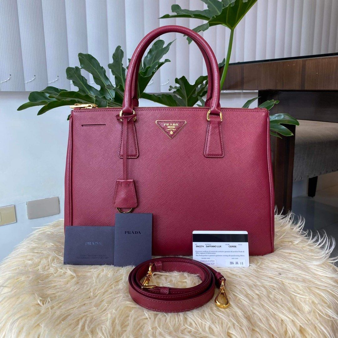 Prada Fuchsia Big Bag, Luxury, Bags & Wallets on Carousell