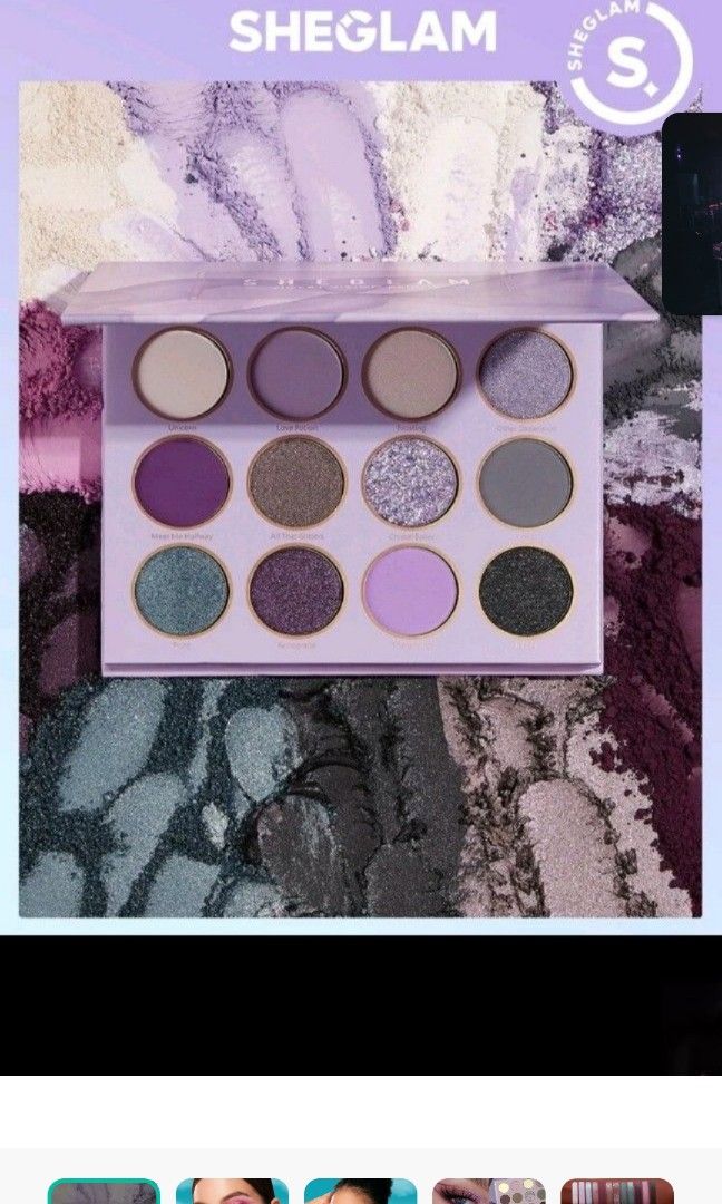 Purple Themed Eyeshadow Palette, Beauty & Personal Care, Face, Makeup