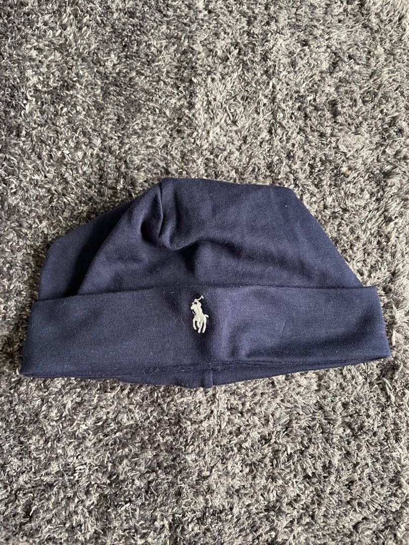 RALPH LAUREN BEANIE BABY HAT NAVY BLUE Babies Kids Babies Kids Fashion on Carousell