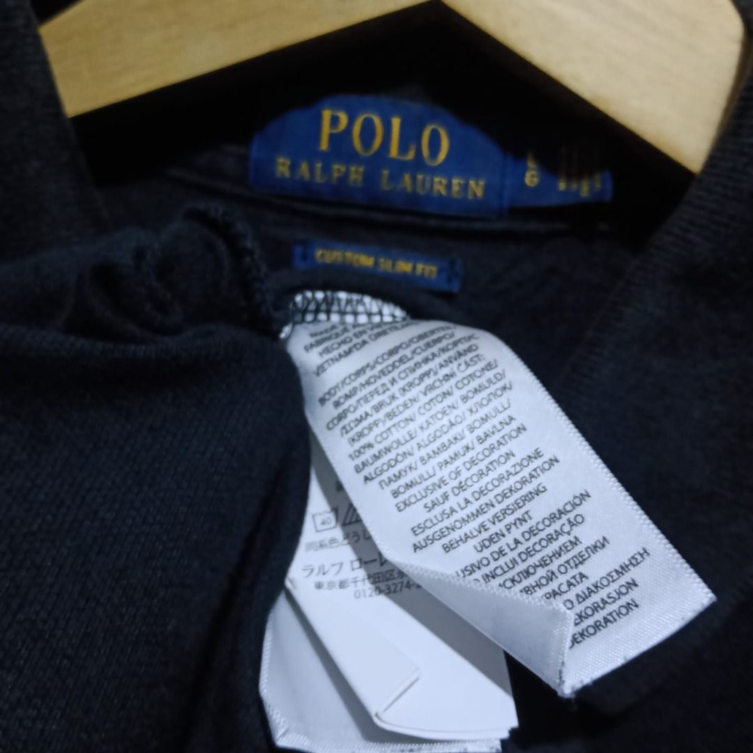 RALPH LAUREN BLACK POLO SHIRT ORIGINAL 100%