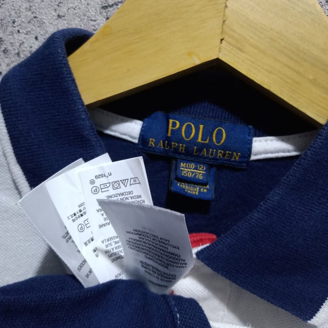 RALPH LAUREN POLO SHIRT 3 COLOUR VINTAGE 100% ORIGINAL