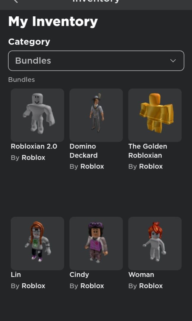 Roblox account with Golden Robloxian bundle and 4 other toy codes ...