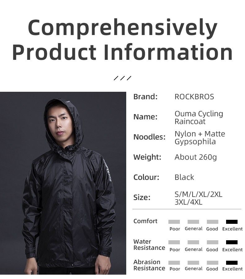 RockBros Cycling Waterproof Jacket Men Women Breathable Reflective