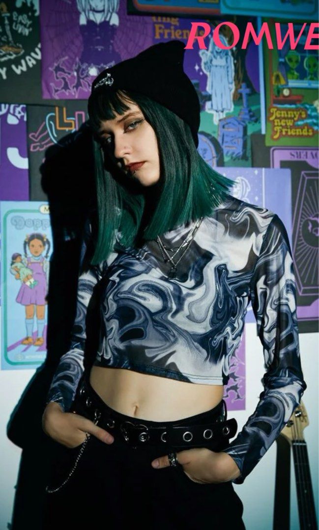 Romwe sales mesh top