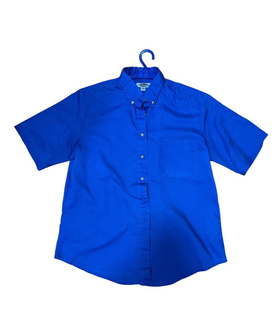 Royal blue short new arrivals sleeve button down shirt