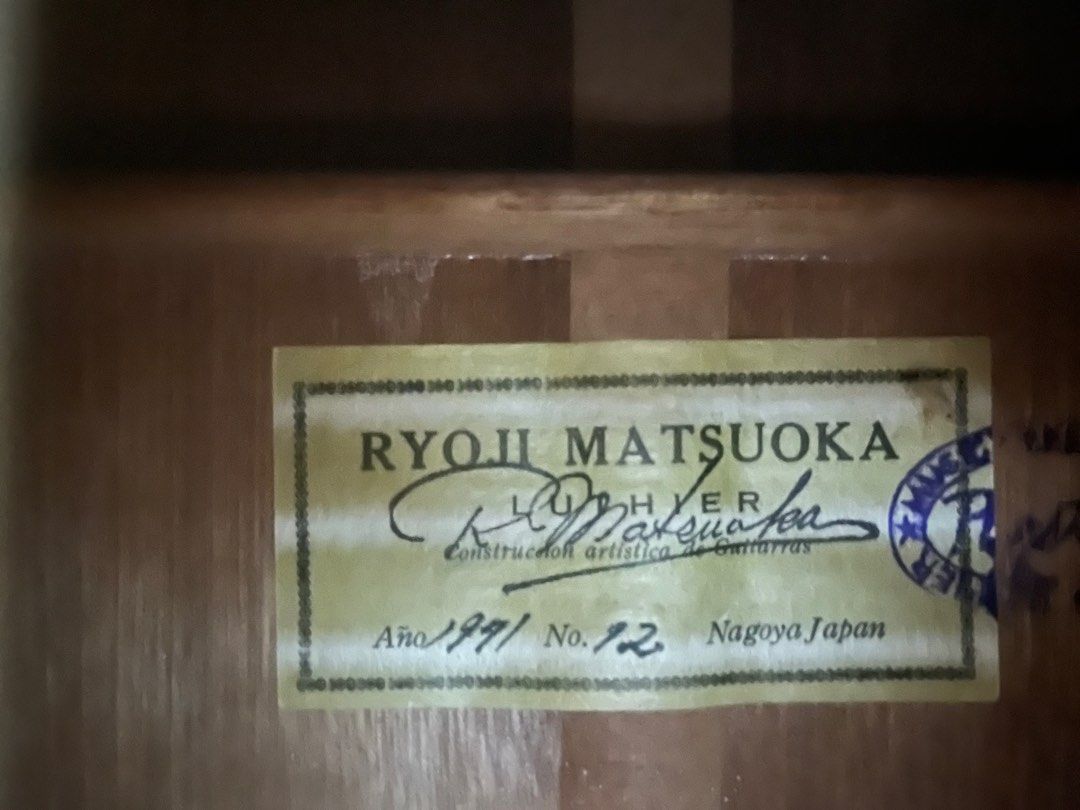 Ryoji Matsuoka no.12 1971 Japan Made Solid Top in Great Condition Comes  with Hardcase can be Ship Nationwide 09231970431..