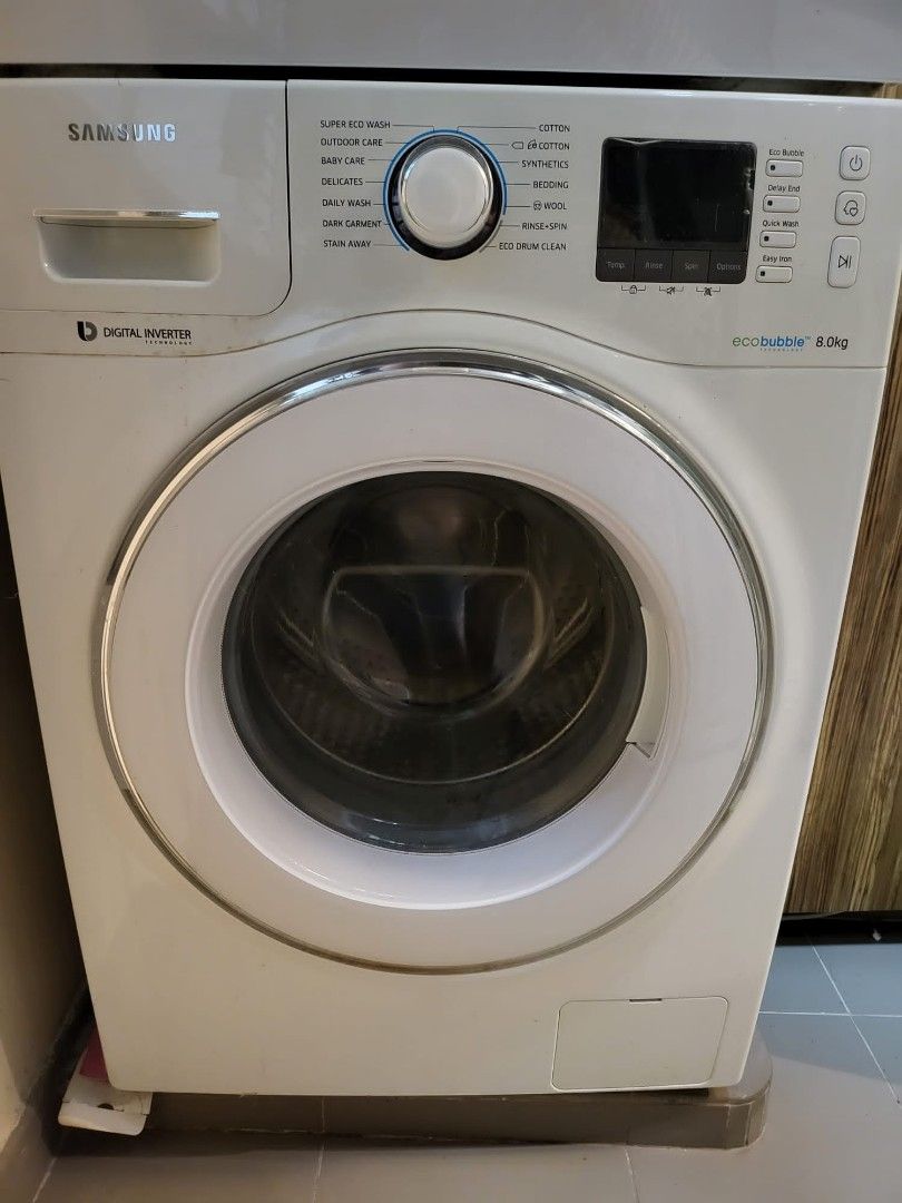 Samsung eco Bubble Front Loader Washing Machine 8kg, TV & Home