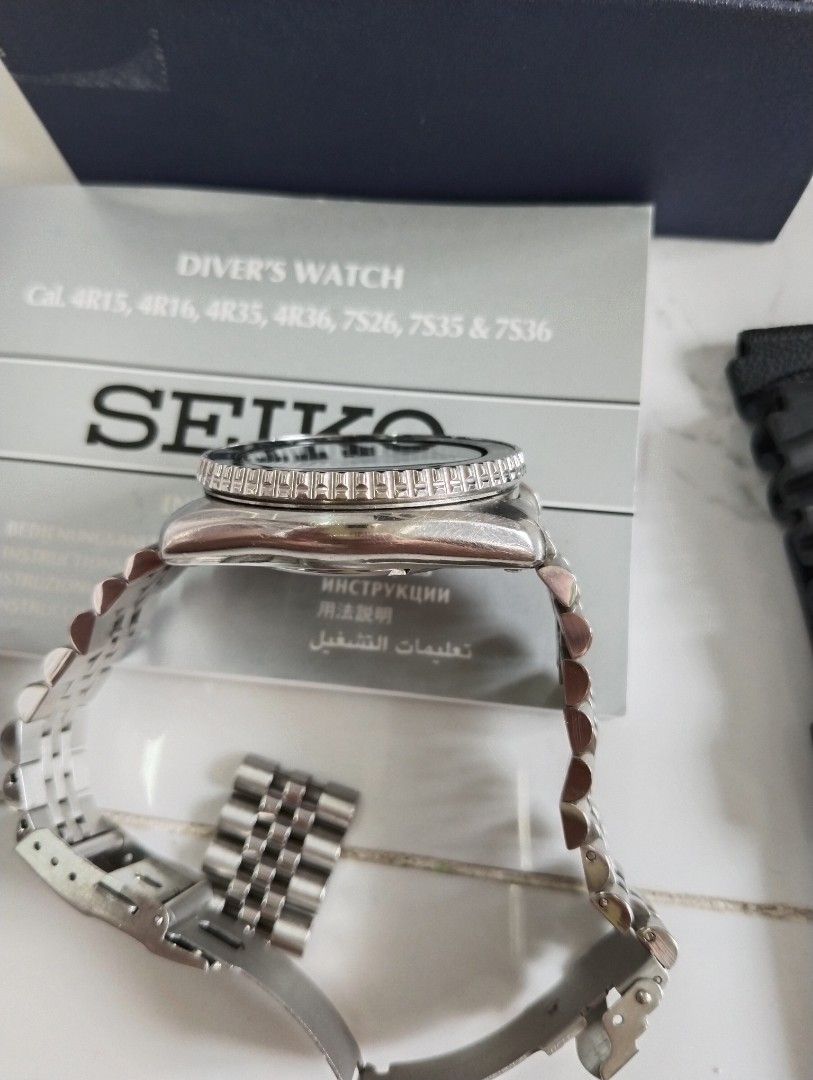 Seiko SKX007 SKX007K2 Bond Black Diver Original Rare Fesyen Pria Jam
