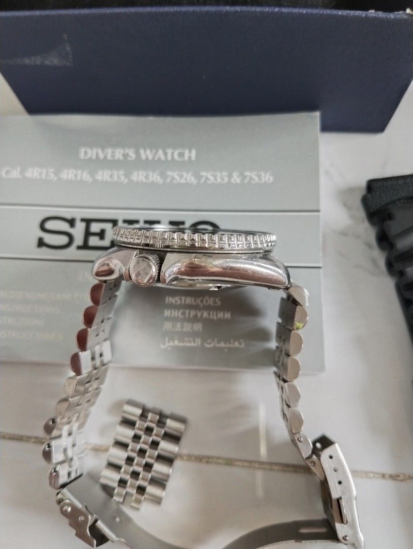 Seiko SKX007 SKX007K2 Bond Black Diver Original Rare Fesyen Pria Jam