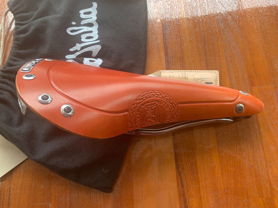 Selle Vélo Vintage SELLE ITALIA Storica – Cuir Marron Et Acier – Made In Italy
