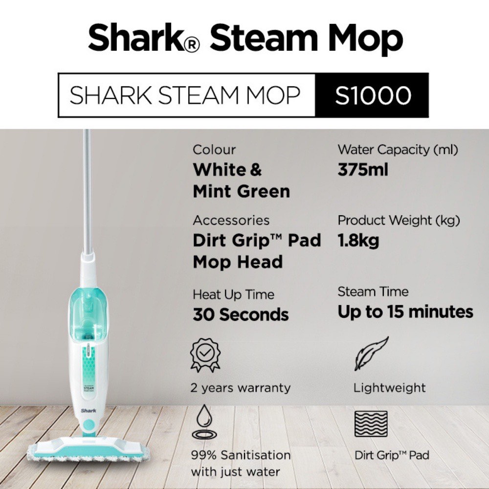 Shark Steam Mop S1000, Furniture & Home Living, Cleaning & Homecare