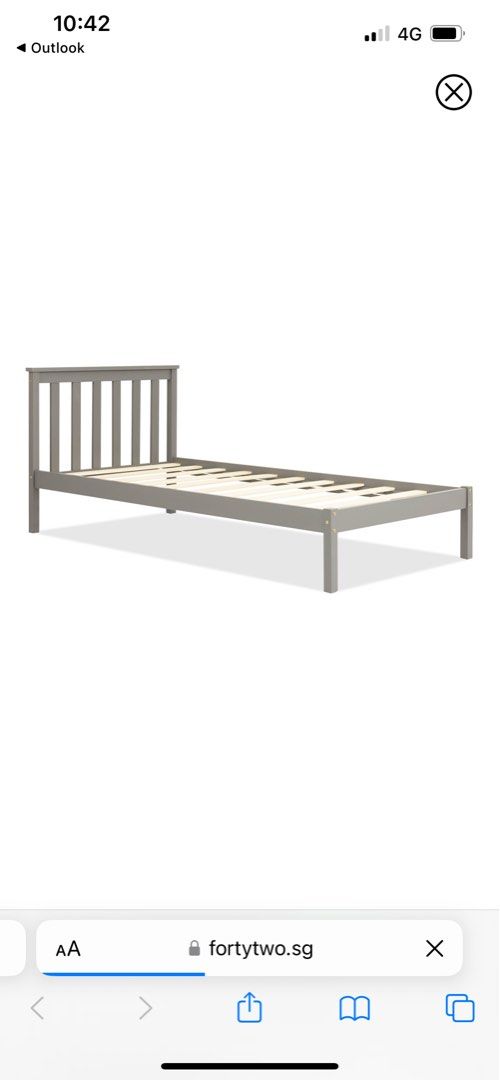 Single Bed Frame with mattress, Furniture & Home Living, Furniture, Bed
