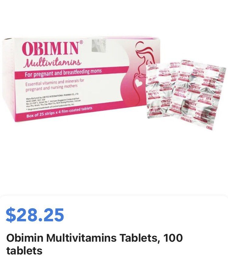 SOG Smart DHA 10s & Obimin Multivitamins 28s for Pregnant and