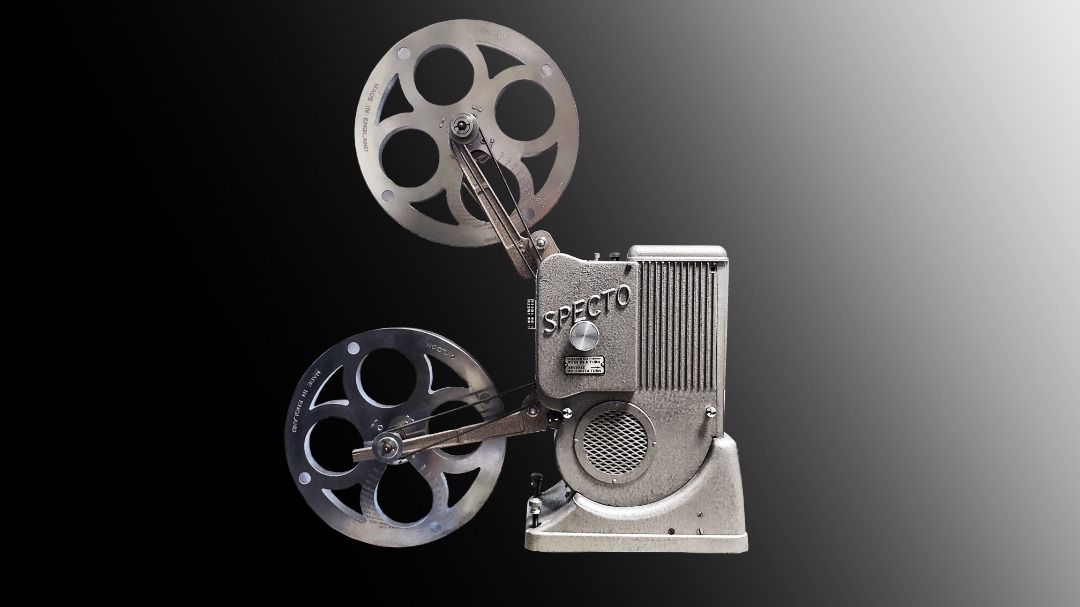 SPECTO Working 16mm Film Projector with 2 Big Shiny Metal Film Reels A  Fantastic Prop and Display, 攝影器材, 攝錄機- Carousell