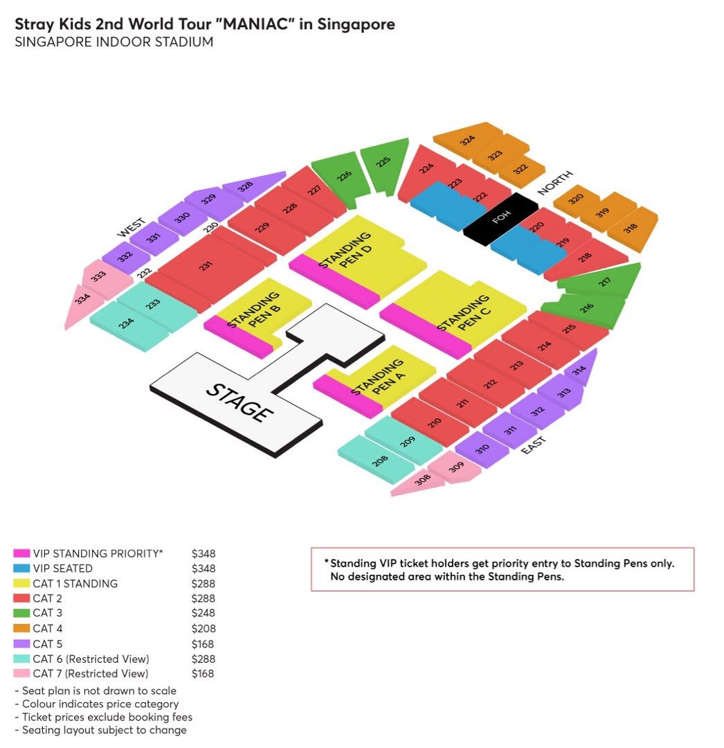 Stray Kids Concert Ticket Maniac World Tour in Singapore, Tickets