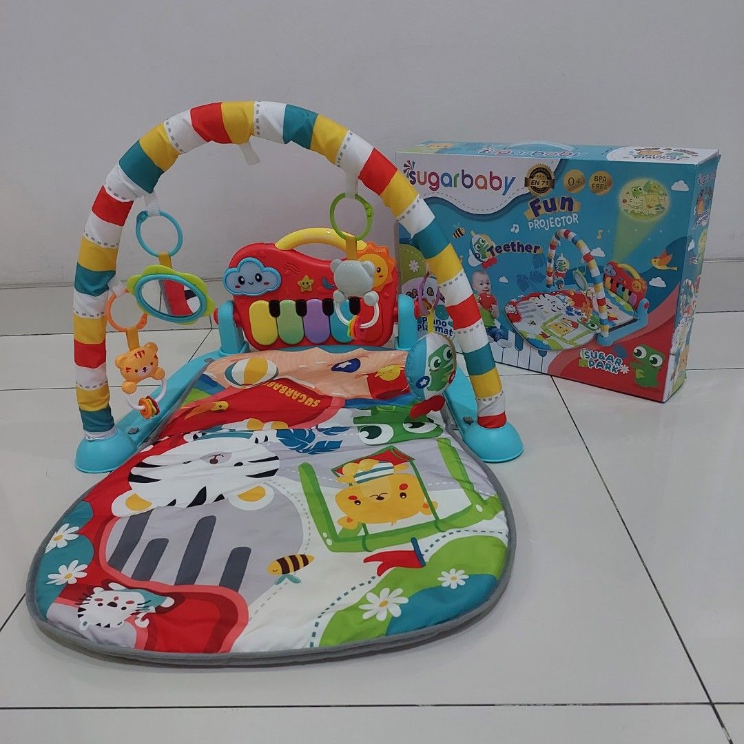 Sugar Baby Day Nite Piano Playmat Fun Projector Gym Toy Teether Song