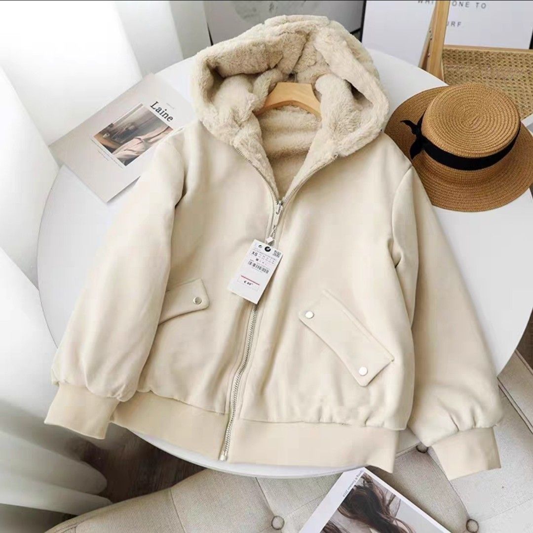 Two way Hooded Bomber Jacket winter jacket