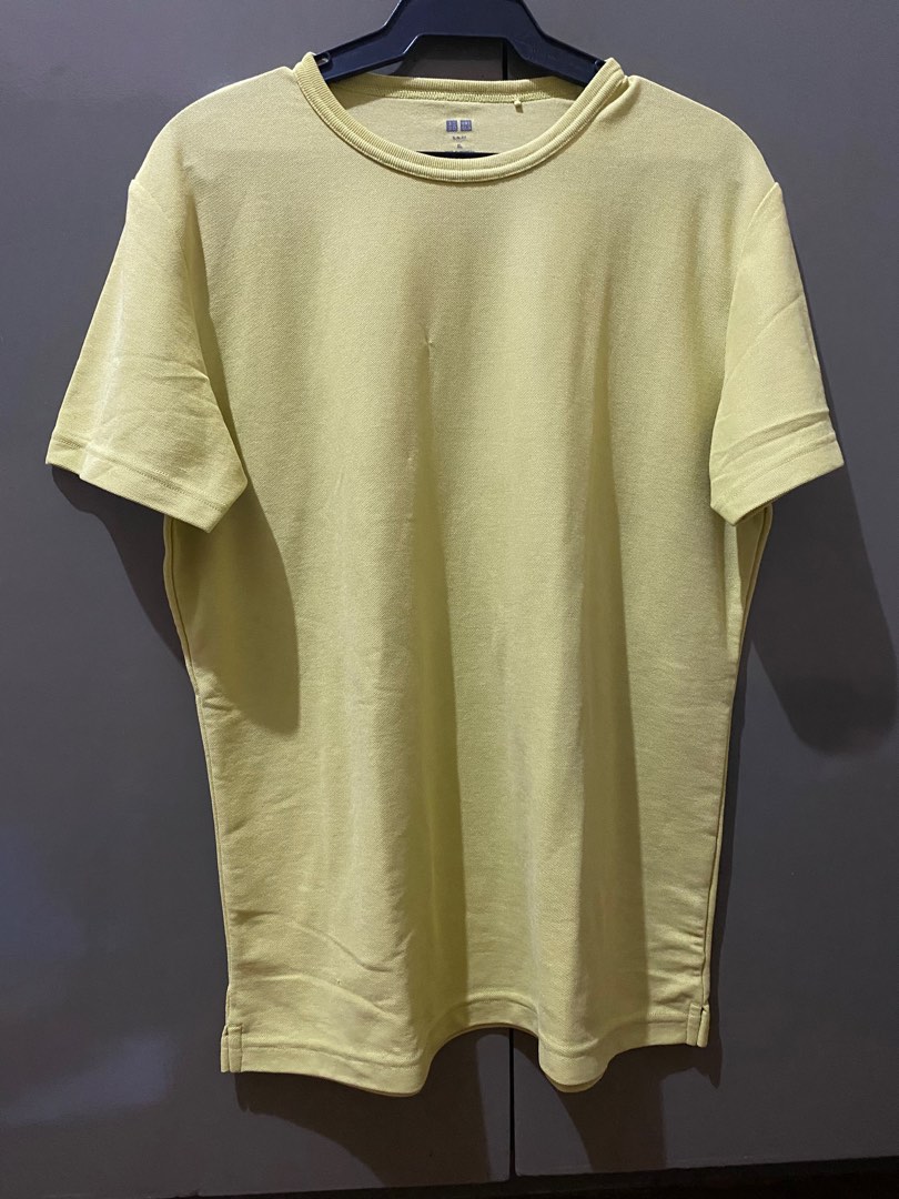 Uniqlo Yellow Shirt, Men's Fashion, Tops & Sets, Tshirts & Polo Shirts ...