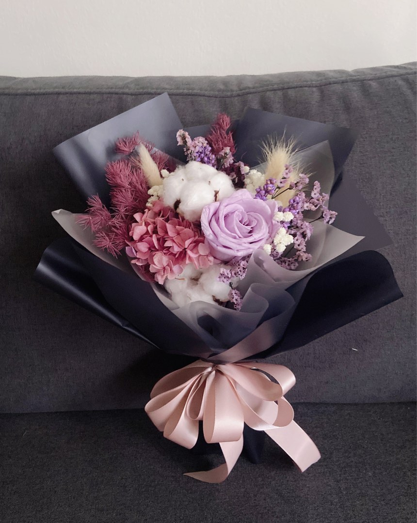Vday preserved flower bouquet, Hobbies & Toys, Stationery & Craft