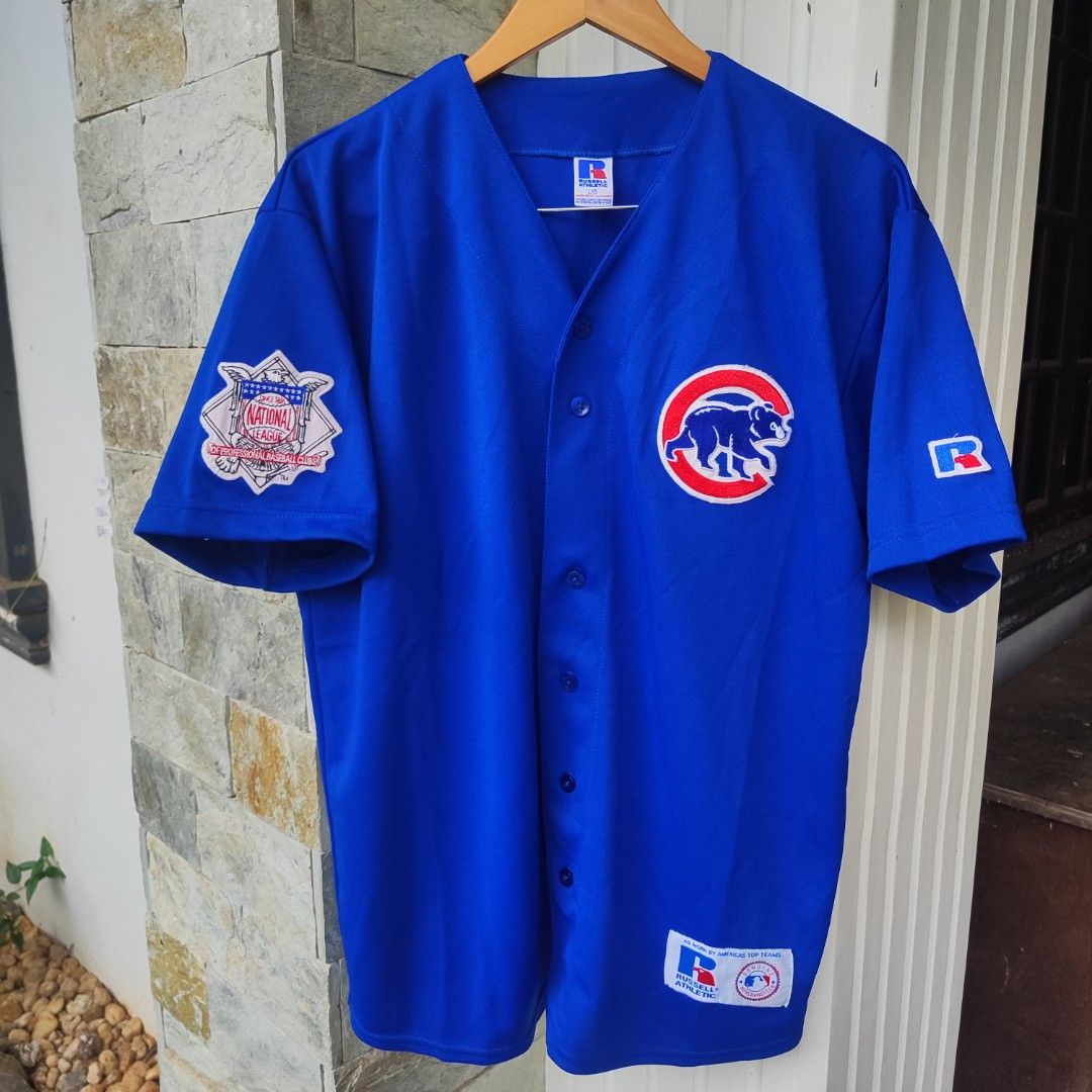 Vintage Russell Athletic Chicago Cubs Pinstripe Jersey Men’s XL