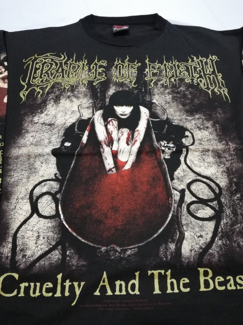 Vintage Cradle of Filth Long Sleeve Black Metal Vampire Darkthrone