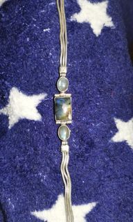 Vintage turquoise stone 925 silver bracelet